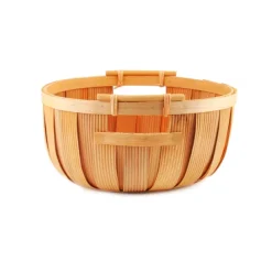 Woven Barrel Hamper Bowl Natural (D34.5x16cmH)
