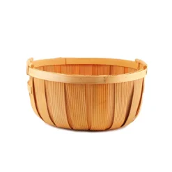 Woven Barrel Hamper Bowl Natural (D34.5x16cmH)