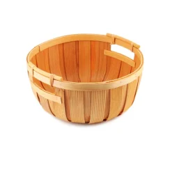 Woven Barrel Hamper Bowl Natural (D34.5x16cmH)