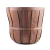 Woven Barrel Hamper Dark Brown (40x35cmH)