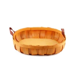 Woven Barrel Oval Tray Natural (36x26x7cmH)