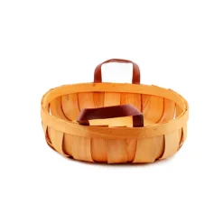 Woven Barrel Oval Tray Natural (36x26x7cmH)