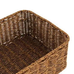 Woven Tray Rectangle Dark Brown (29x20.5x10cmH)