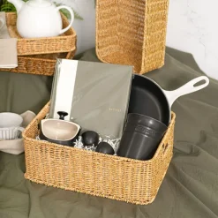 Woven Tray Rectangle Natural (38x29x14cmH)