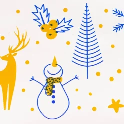 Wrapping Narrow Roll Christmas Cheer Gloss White (10cmx25m)