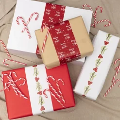 Wrapping Narrow Roll Merry & Bright Gloss Red (10cmx25m)