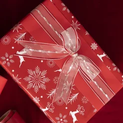 Wrapping Narrow Roll Solid Gloss Red (10cmx25m)