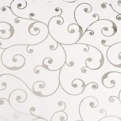 Wrapping Paper Elegant Swirls Gloss Silver Foil (70cmx25m)
