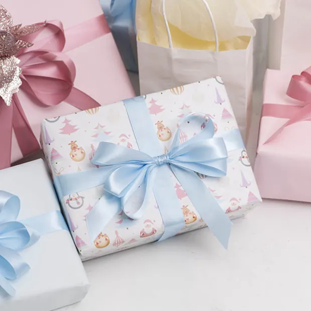 Wrapping Paper Roll Christmas Cheer Gloss Pastel (70cmx25m)