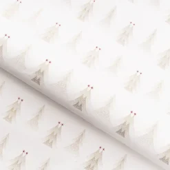 Wrapping Paper Roll Christmas Trees Gloss White (50cmx50m)