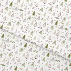 Wrapping Paper Roll Christmas Joy Gloss White (70cmx25m)