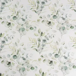 Wrapping Paper Roll Eucalyptus Print Gloss White (70cmx25m)