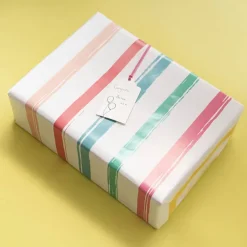 Wrapping Paper Roll Fun Painted Stripes Gloss (70cmx25m)