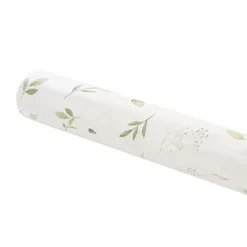 Wrapping Paper Roll Leaf Sprays Print Gloss White (70cmx25m)