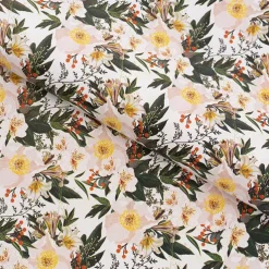 Wrapping Paper Roll Peonies & Lillies Gloss White (70cmx25m)
