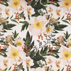 Wrapping Paper Roll Peonies & Lillies Gloss White (70cmx25m)