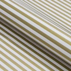 Wrapping Paper Roll Thin Stripe Gloss Gold White (50cmx50m)