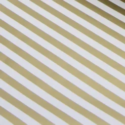 Wrapping Paper Roll Thin Stripe Gloss Gold White (50cmx50m)